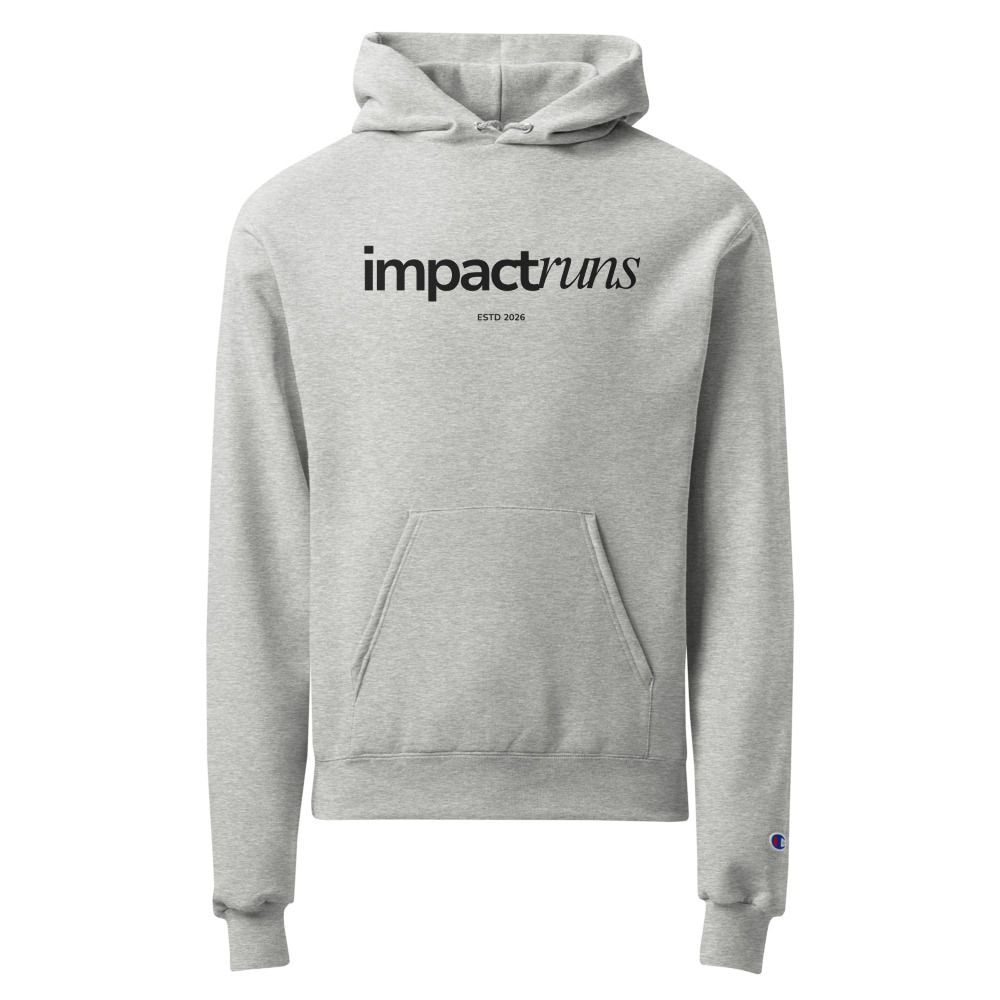 Front view of the Unisex Champion hoodie