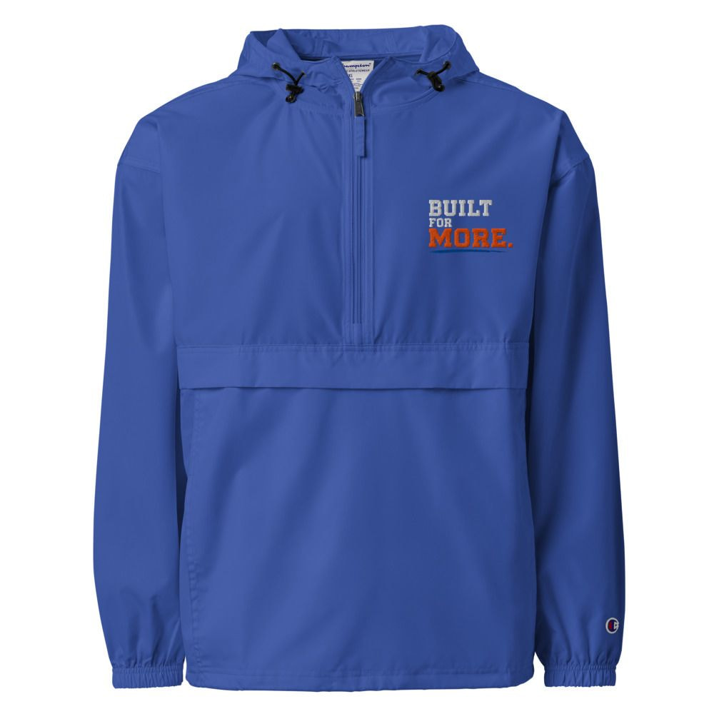Front view of the Built for More Champion Packable Jacket