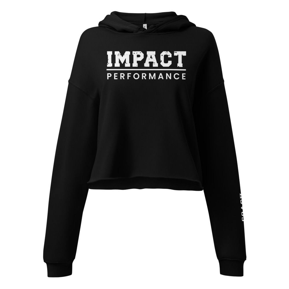 Front view of the IMPACT Crop Hoodie