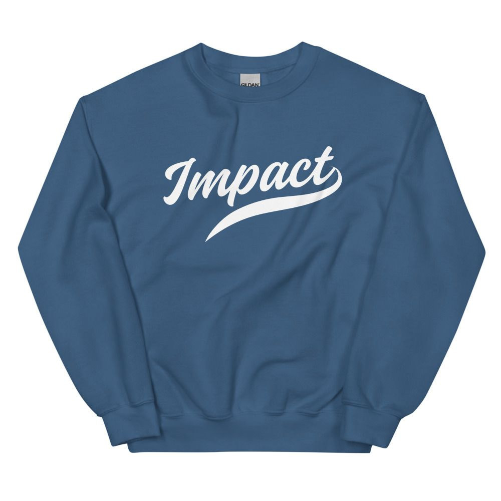 Front view of the IMPACT Script Sweatshirt
