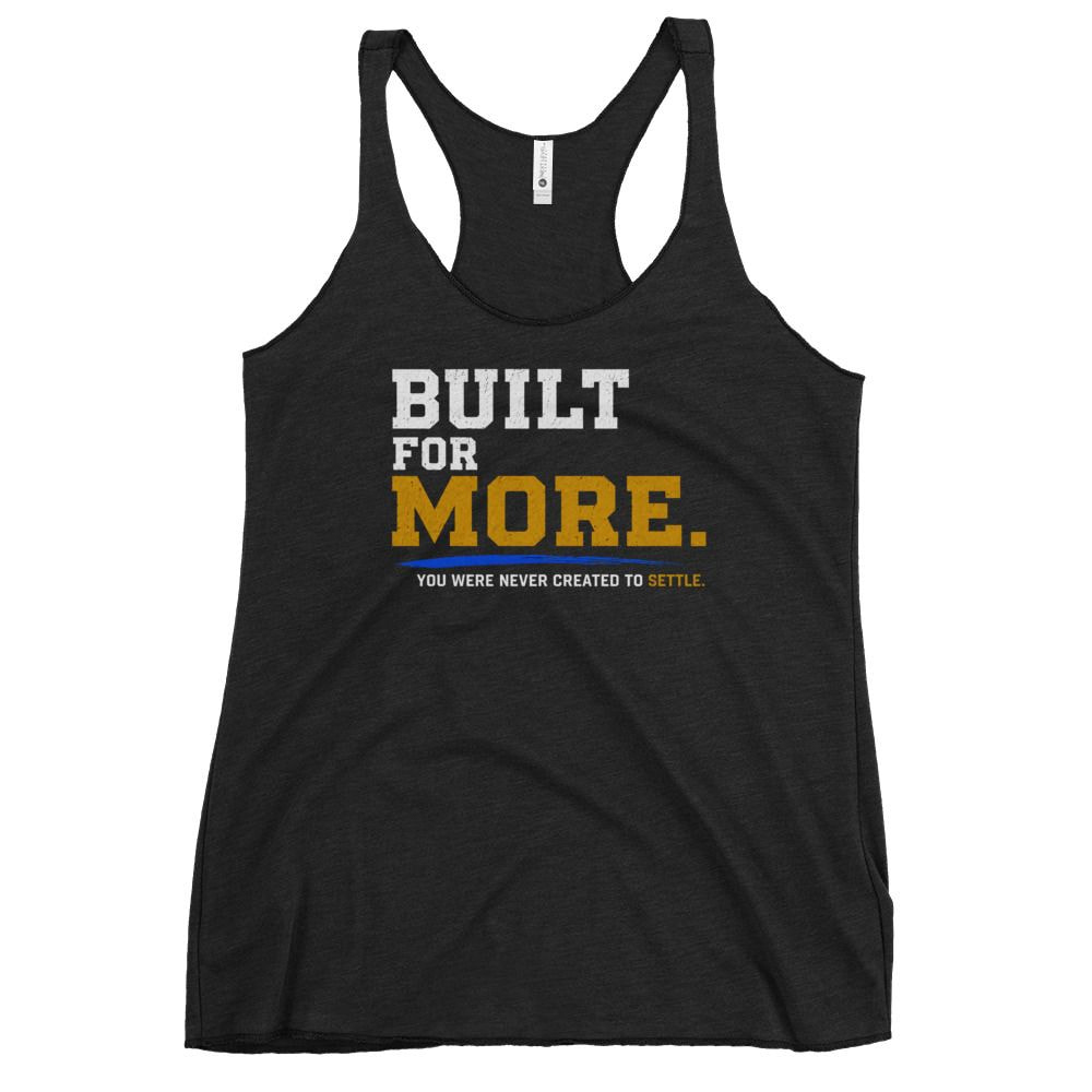 Front view of the Built for More Racerback Tank