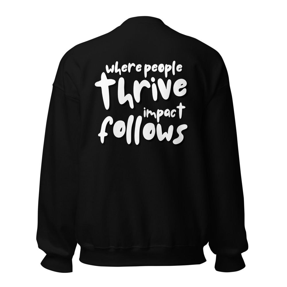 Back view of the IMPACT Unisex Sweatshirt